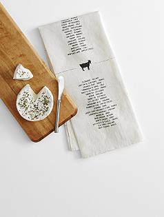 cheese list tea towel