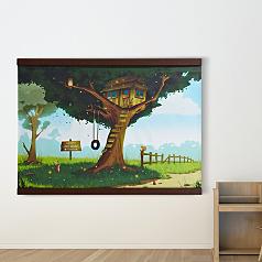 personalized tree house wall mural art