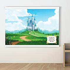 personalized kid's castle wall mural art