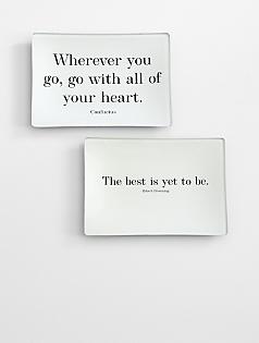 motivational quote decoupage trays