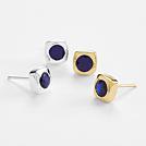 5th anniversary blue sapphire earrings