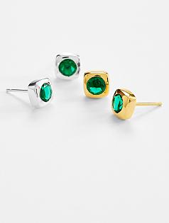 20th anniversary emerald earrings