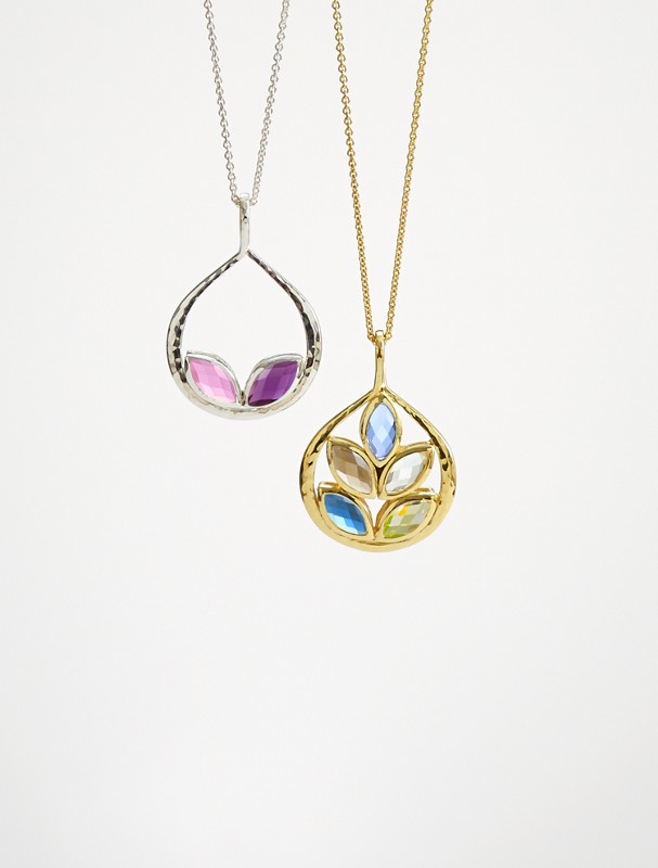 customized family birthstone necklace