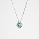 4th anniversary sky blue topaz necklace