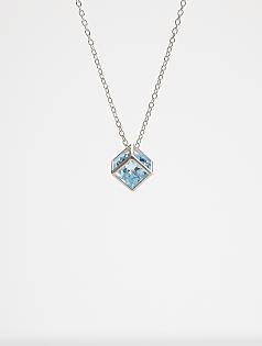 4th anniversary sky blue topaz necklace