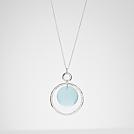 aqua chalcedony stone necklace