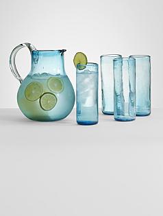 rossana recycled pitcher + glassware