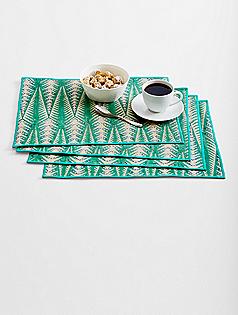 palm pattern linen placemats