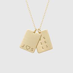 personalized sweetheart initial necklace