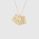 anna bee name + date necklace