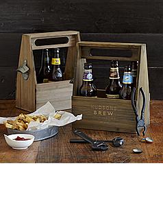 personalized wooden beer holder