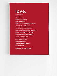 personalized love is... wall art