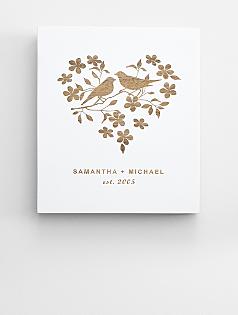 personalized love birds wooden wall art