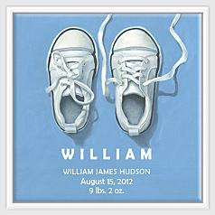 personalized children's shoes shadow box