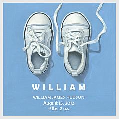 personalized children's shoes wall art