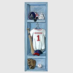 personalized sports locker wall art