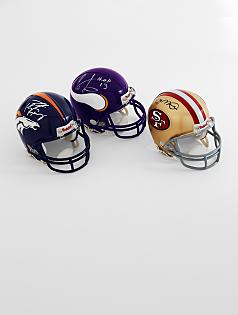 autographed NFL™ mini-helmets