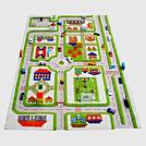 kid's 3D play carpet - traffic green