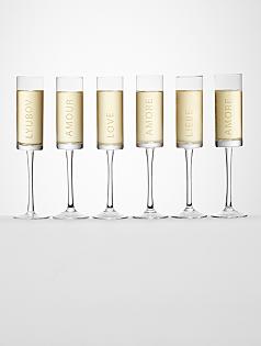 amore champagne flute set