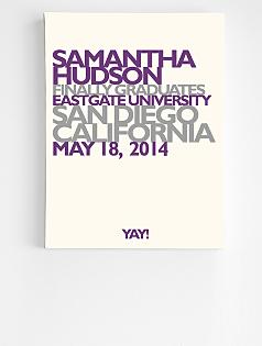 personalized yay grad wall art