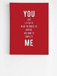 personalized you + me wall art