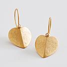 white topaz heart earrings