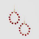 mabel chong gold fill garnet wrapped earrings