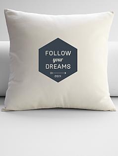 personalized follow your dreams throw pillow cover