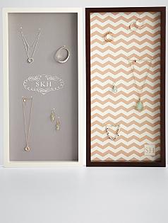 vertical hanging wall jewelry display case