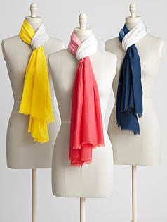 lightweight dip dye scarf