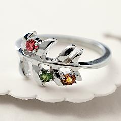 family tree birthstone ring