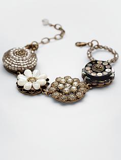 vintage collage bracelet