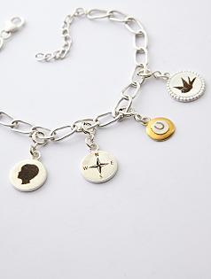 artisan graphic charm bracelet