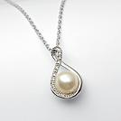 pearl + diamond necklace