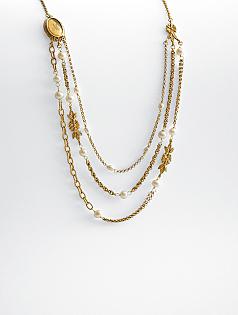 layered pearl collage necklace 