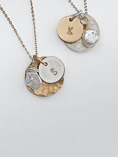 hand-stamped artisan delicate necklace