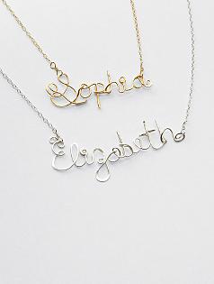 wire wrapped personalized necklace