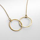 linked circles love + friendship necklace