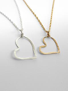 open heart necklace