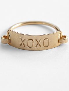 xoxo charm catcher ring