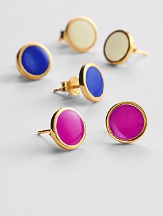 enamel stud earrings