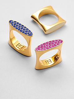 enamel cocktail ring