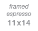 framed, espresso, 11x14